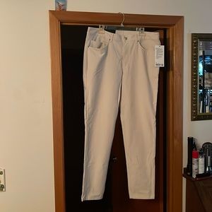 LULULEMON Men’s Cotton ABC Pant Slim 34” L BONE 36 size.  Brand New Never Worn.